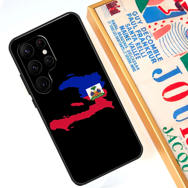 Haiti Haitian Flag Case For Samsung Galaxy S24 S23 S22 Ultra Note 20 10 Plus S8 S9 S10 S20 FE S21 FE Cover