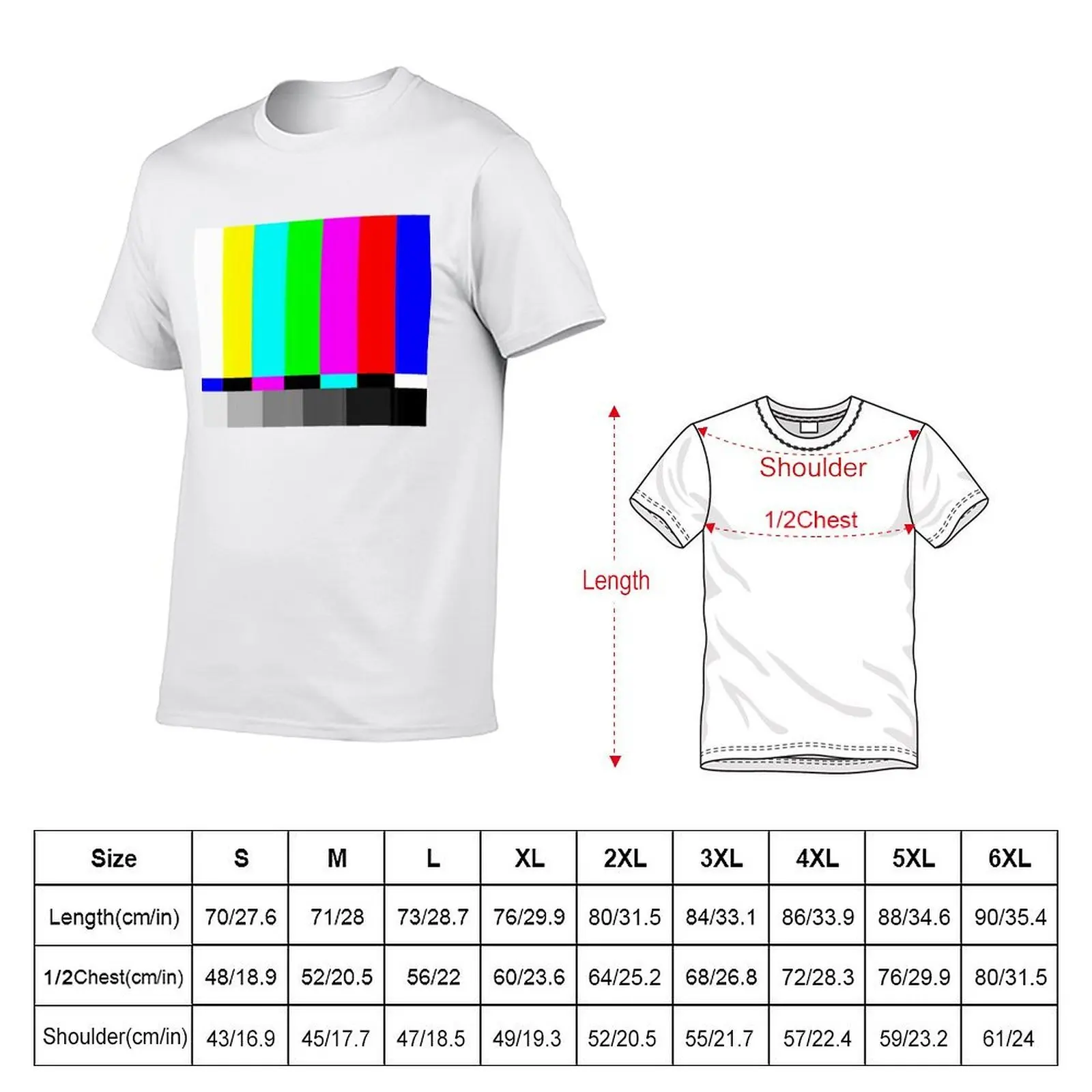 VHS Glitch - TV Test Pattern T-Shirt man t shirt cotton cotton t shirt pack T-Shirt