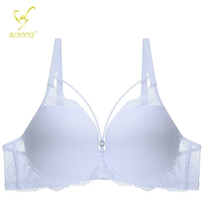 

Women's Bra 3/4 Cup C Cup Underwear Female Silicone Ladies Lace Underwire Sexy High Quality Bras BINNYS