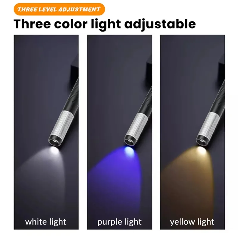 GYTB-3-Color LED Pocket Flashlight Bright Pen Light Flashlights Waterproof For Outdoor Work Inspection Emergency