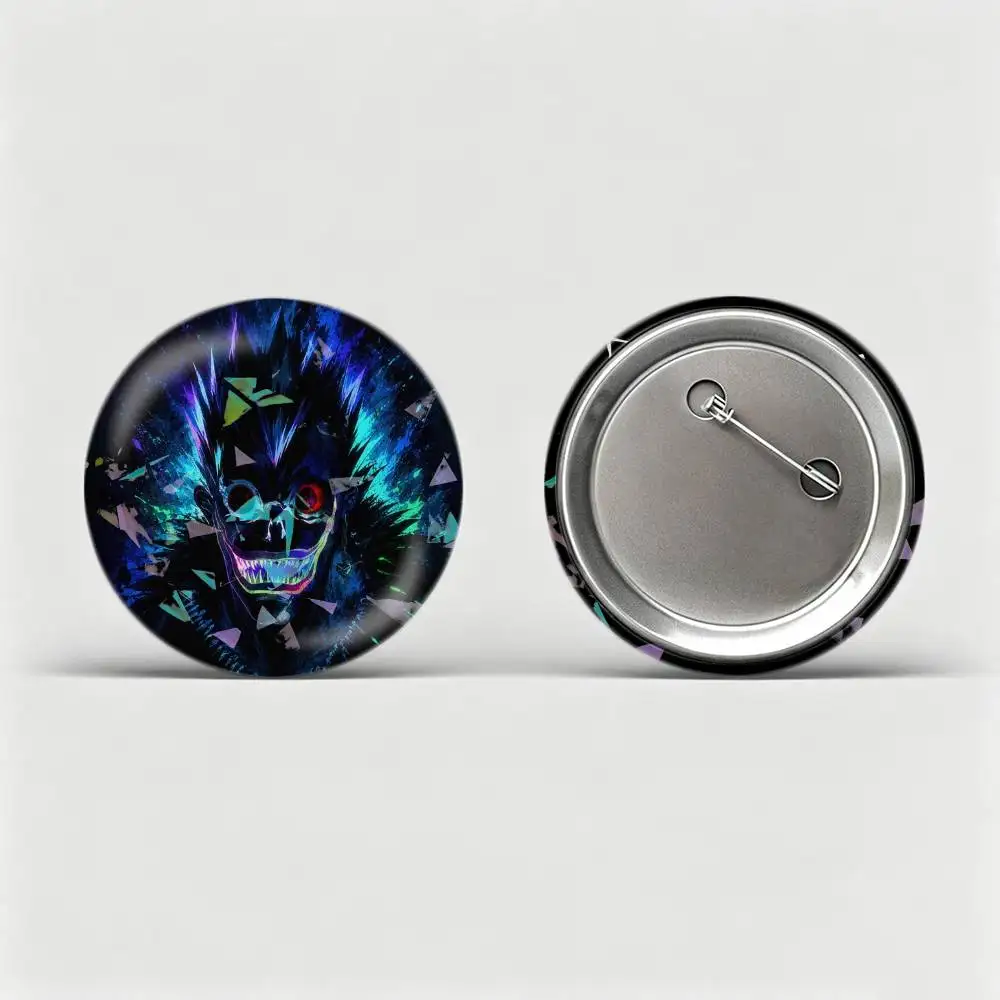 Cool Anime D-Death Note  Badges Creative Tinplate Round Button PinsBrooch Badge Clothes Backpack Custom