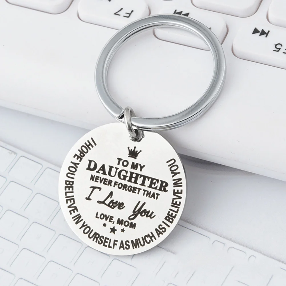 

4pcs Stainless Steel Key Chains Bag Pendant Decorative Keychain Accessories For Daughter Durable Metal Keyrings Home Car Office