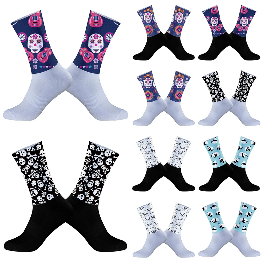 

2024 New Summer Cycling Team Socks Anti Slip Seamless Silicone Sport Road Bike Socks