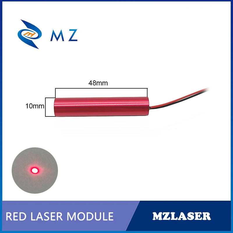 Imagem -02 - Laser Redondo Vermelho do Ponto Lente de Vidro Categoria Industrial Compacto D10 mm 650nm 1mw 5mw 10mw Venda Quente