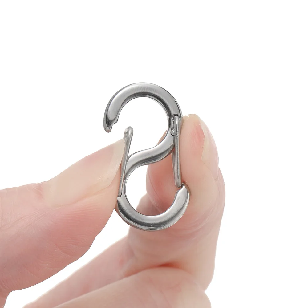 5 قطعة/الوحدة S-نوع الفولاذ المقاوم للصدأ مشبك المفاجئة هوك حلقة تسلق القلائد موصلات لوازم صناعة المجوهرات Findings بها بنفسك موصل النتائج #6