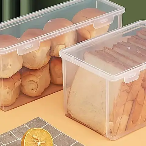 Kunststoff wiederverwendbare Laib Kuchen klar Brot Kühlschrank Spender frischste Brotbehälter luftdichte Brot Aufbewahrungsbehälter Brot Box