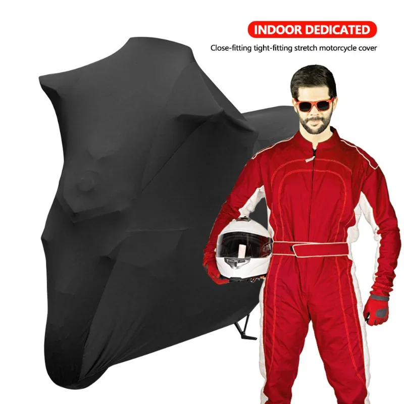 Universal Motorcycle Covers UV Protector Cover Indoor Outdoor 2 Colors Bike Motor Scooter Dustproof Cover Elastic Fabric M-4XL