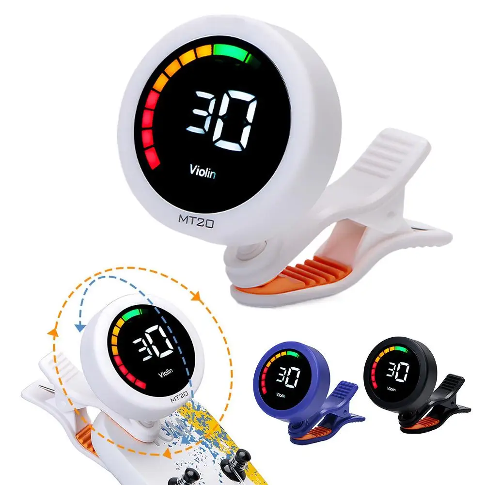 موالف الجيتار شاشة ملونة موالف لوني مع ملحقات كليب موالف القيثارة جبل الغيتار الكمان باس عرض Y9p6