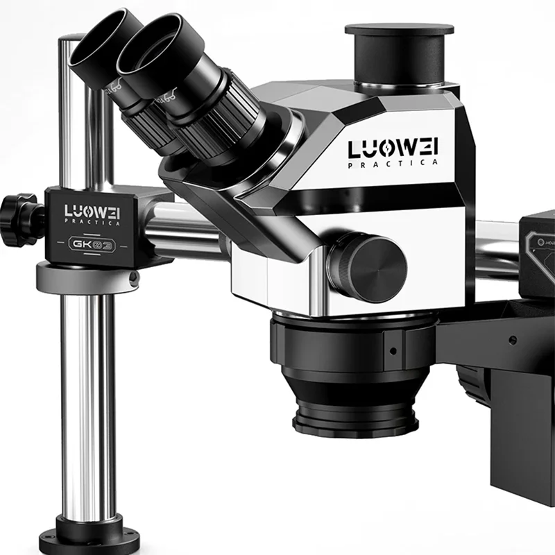 LUOWEI LW-GK03 Support de microscope Biaxal à double flèche 360 °   Support de bras articulé pour Microscope à double axe à positionnement réglable