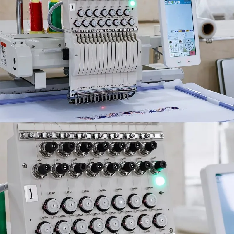 High Speed Single Head Embroidery Machine Large Working Area 800*500mm Support Photo Embroidery Factory Directly Sale