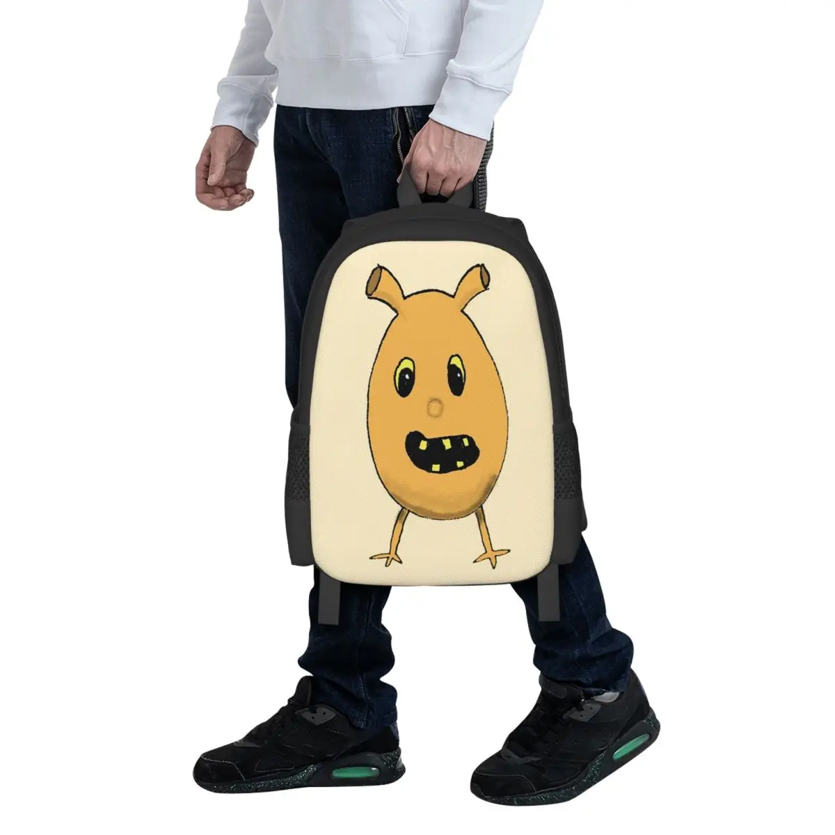 Potato Monster Funny Cartoon Creature Student Backpack School Bag Hiking Travel Daypack Boys Girls Fashion Bookbag Shoulder Bags