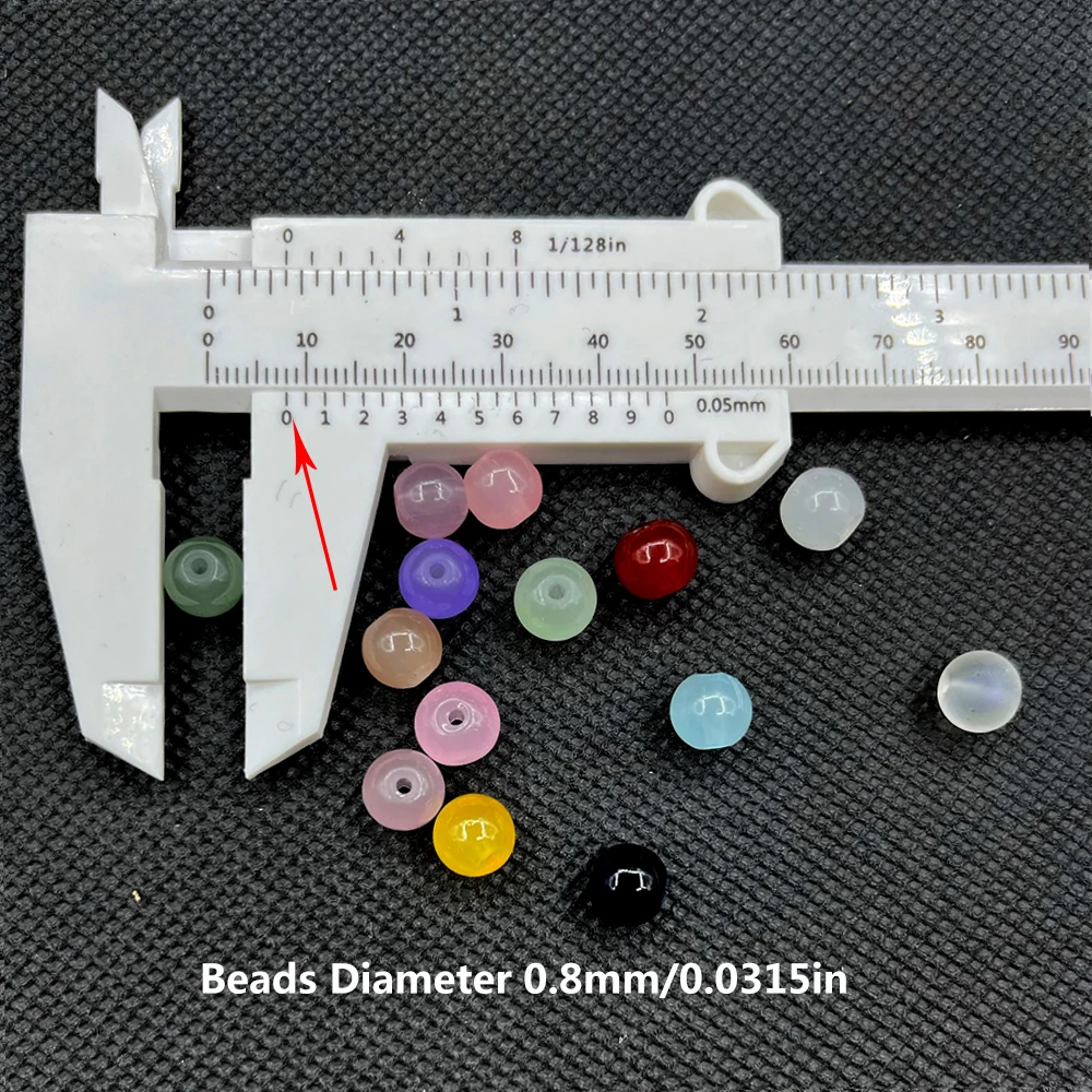 8mm Round Glass Beads for Crafting DIY Bracelet Necklace Accessories