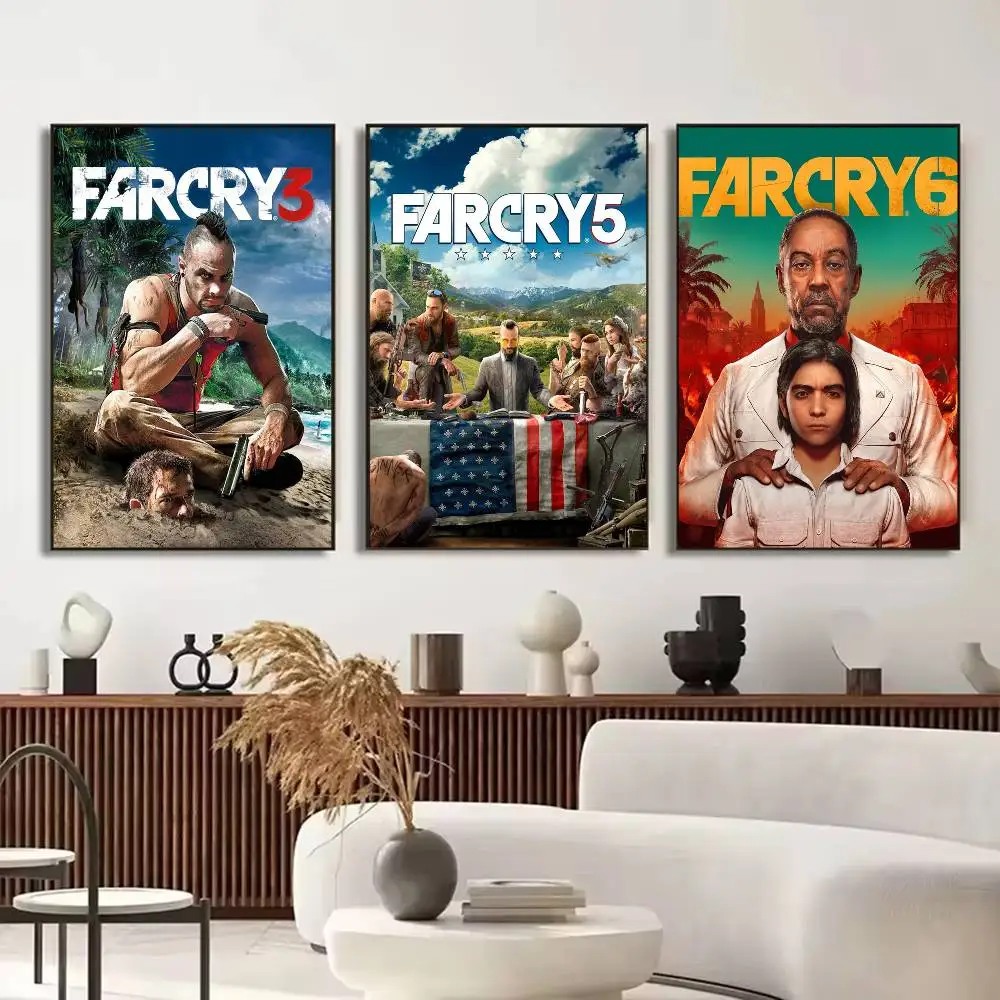 GameThrilling Open World f-Far Crys Poster HD Quality Wall Art Retro Posters For Home Room Wall Decor Self Adhesive