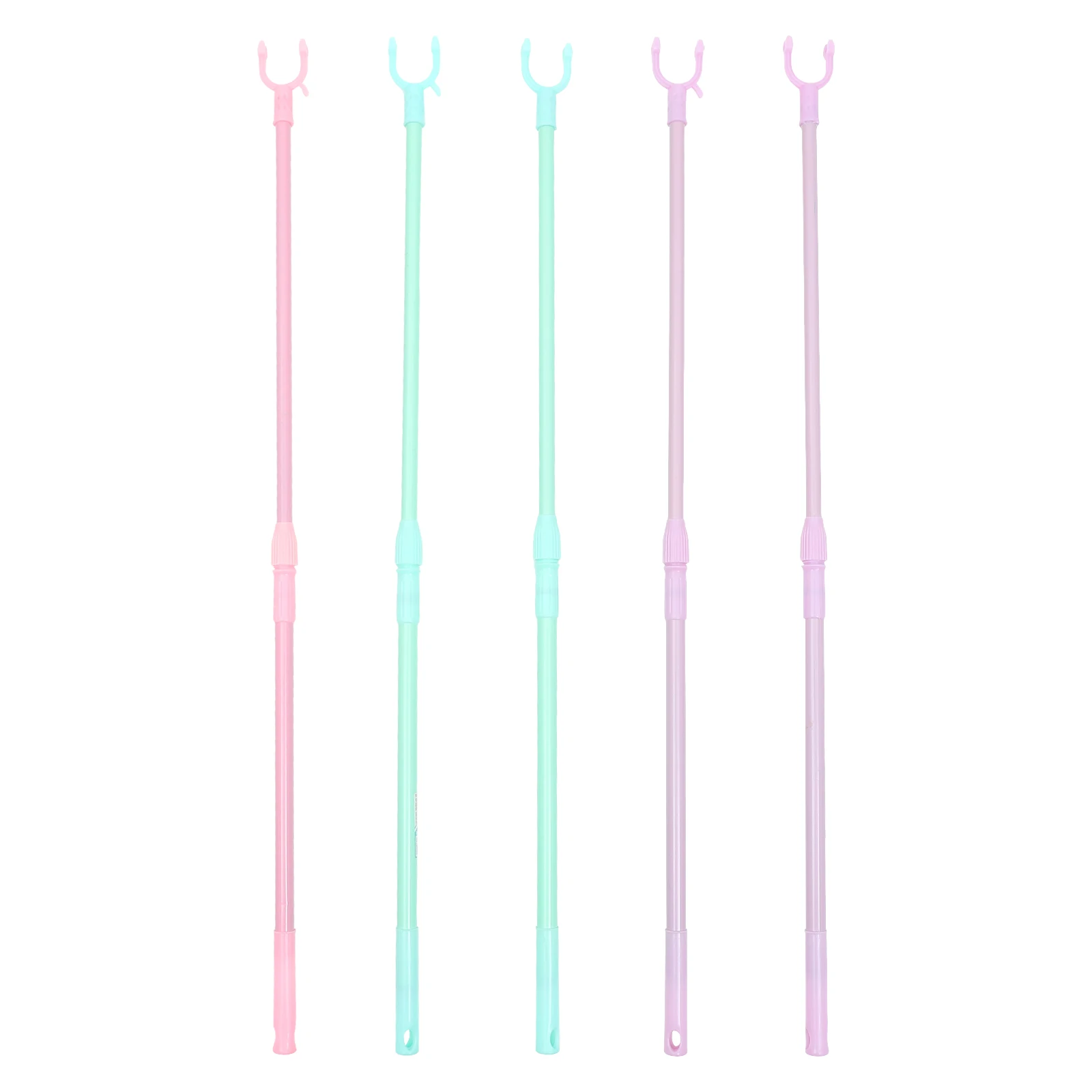 

5 Pcs Telescopic Clothes Rail 56-96CM Retractable Balcony Stainless Steel Clothesline Rod Mixed Color Strong Bearing Capacity