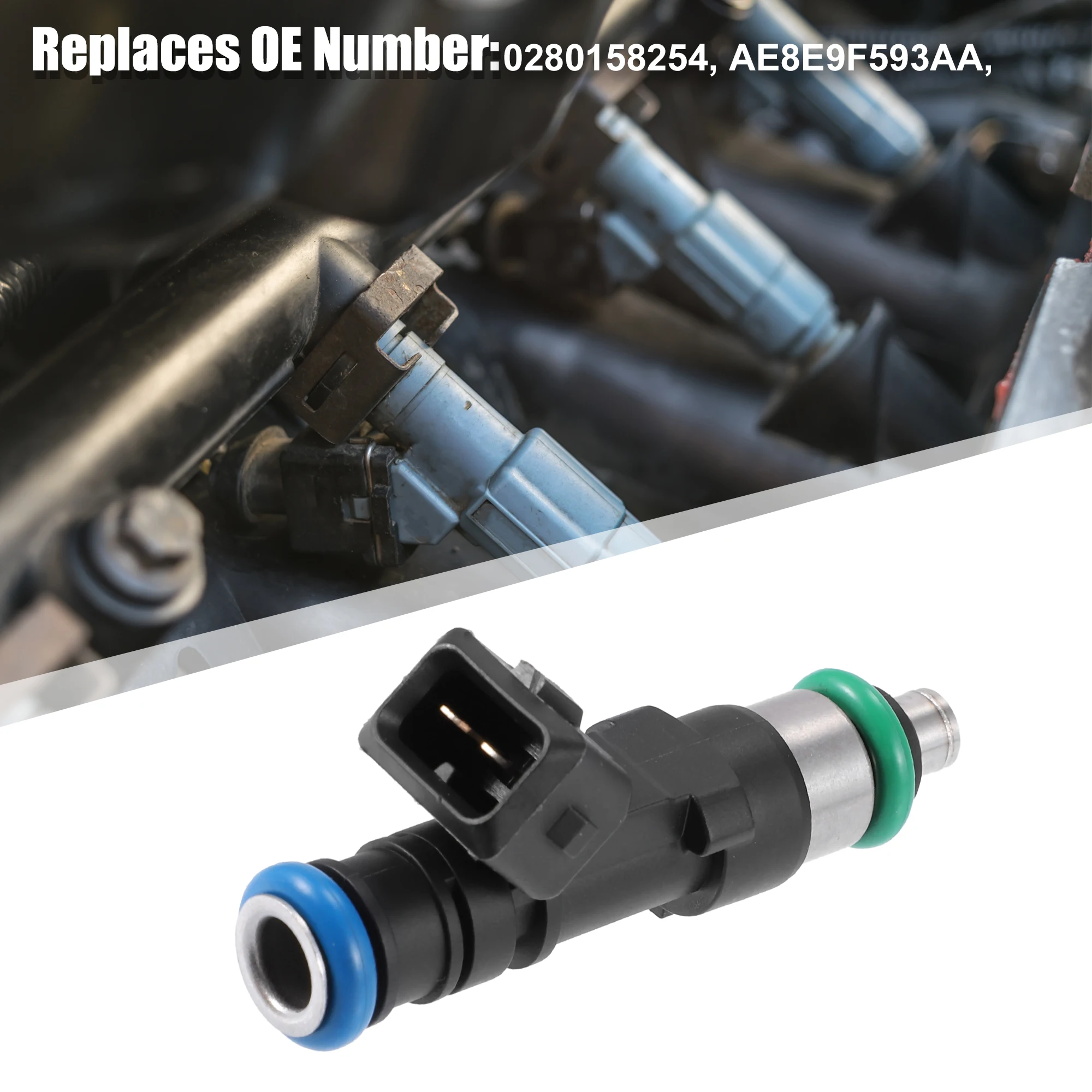 

UXCELL 4 шт. 0280158254 AE8E9F593AA Автомобильная топливная форсунка для Ford Fiesta 1.6L 2011-2012