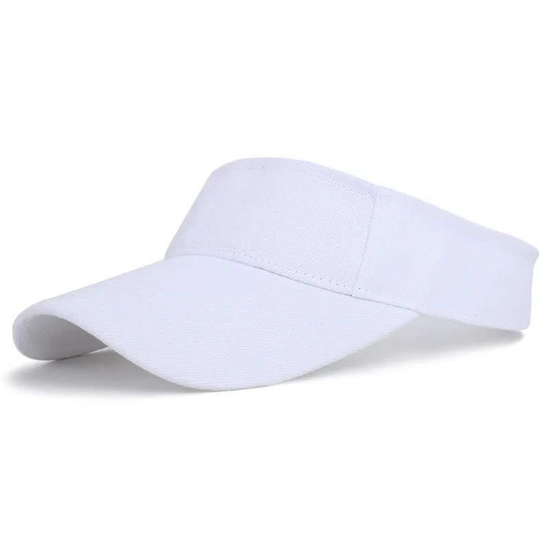 Summer Sun Hats Men Women Cotton Adjustable Visor UV Protection Top Empty Solid Sport Tennis Golf Running Sunscreen Baseball Cap