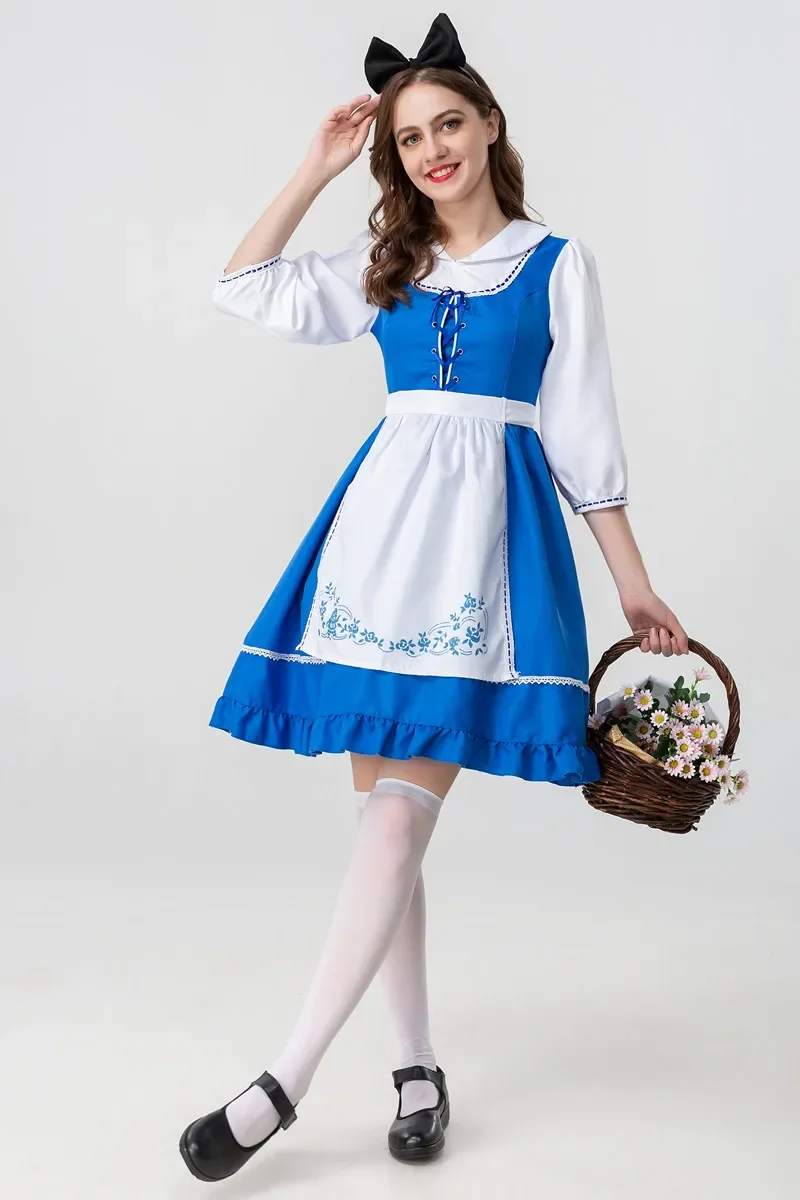 Leuke meid cosplay kostuum pak lolita jurk voor vrouwen halloween party alice in wonderland fancy dress