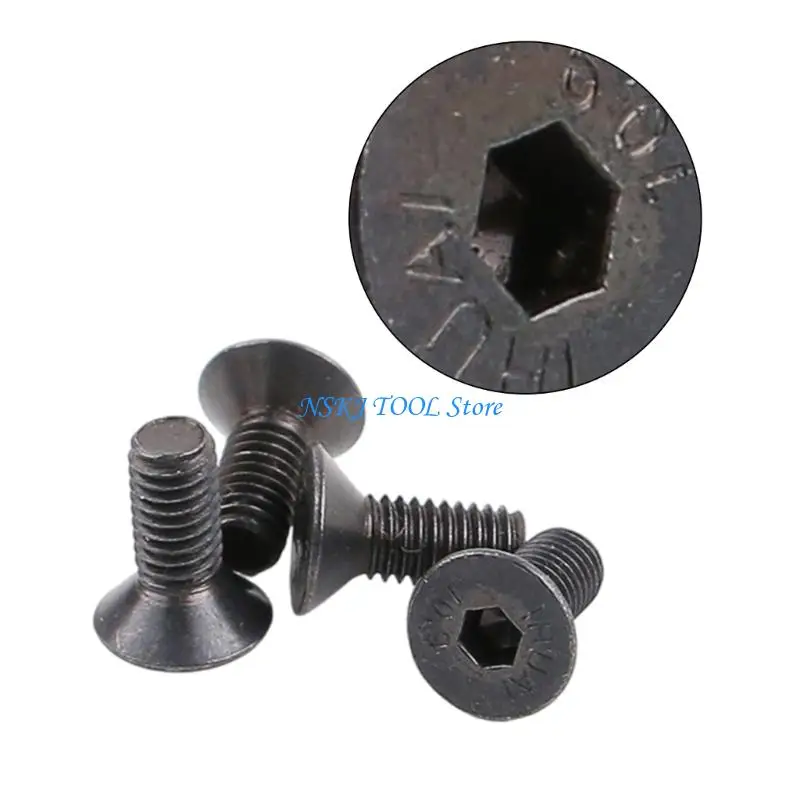L8RC 50Pieces Portable Bike Locking Cleat Screws Secure Designs Convenient for Mountain Bike Pedals Assembly and Repair