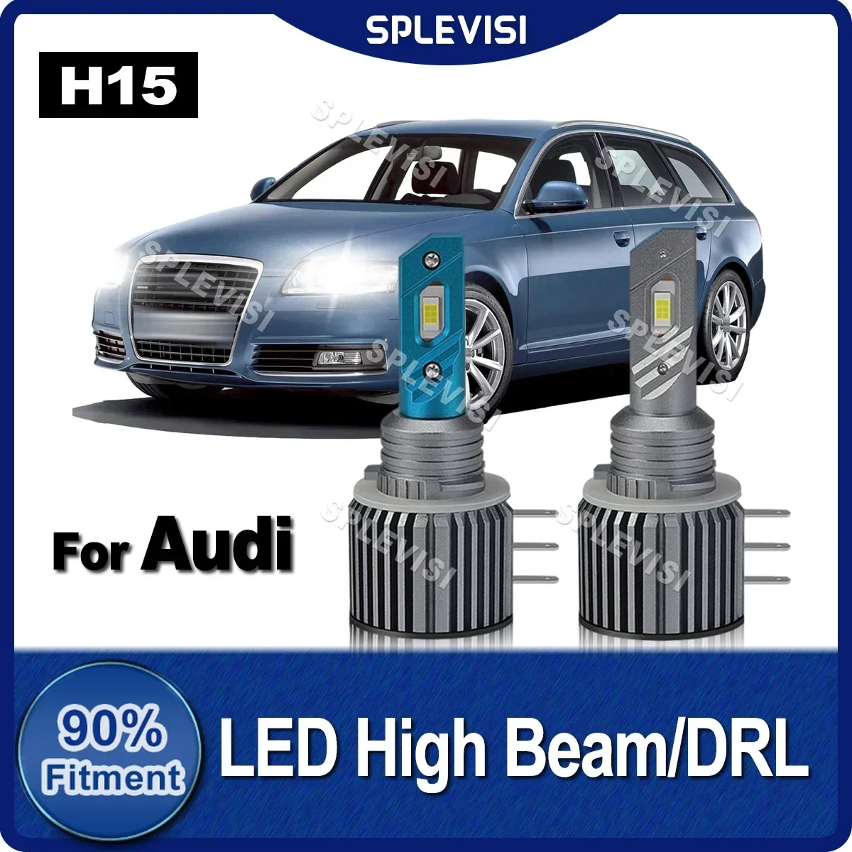 

LED DRL Bulbs Canbus H15 High Beam Day Running Light 200W 30000LM/Pair Replace For Audi A1 8X1 8XK A3 8V7 8V1 8VM 8VA