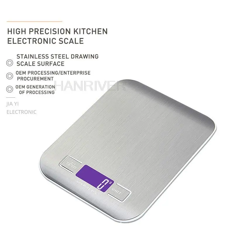 10/5kg LCD Kicthen Scale Portable Stainless Steel Digital Weighing Scales Mini Food Diet Postal Jewelry Weight Balance Scale
