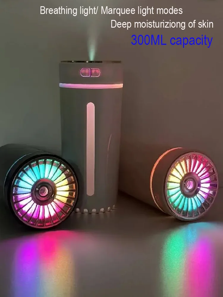 Umidificatore d'aria umidificatore portatile per auto senza fili diffusore USB MistMaker per camera da letto di casa RGB LED luci notturne colorate camera da letto