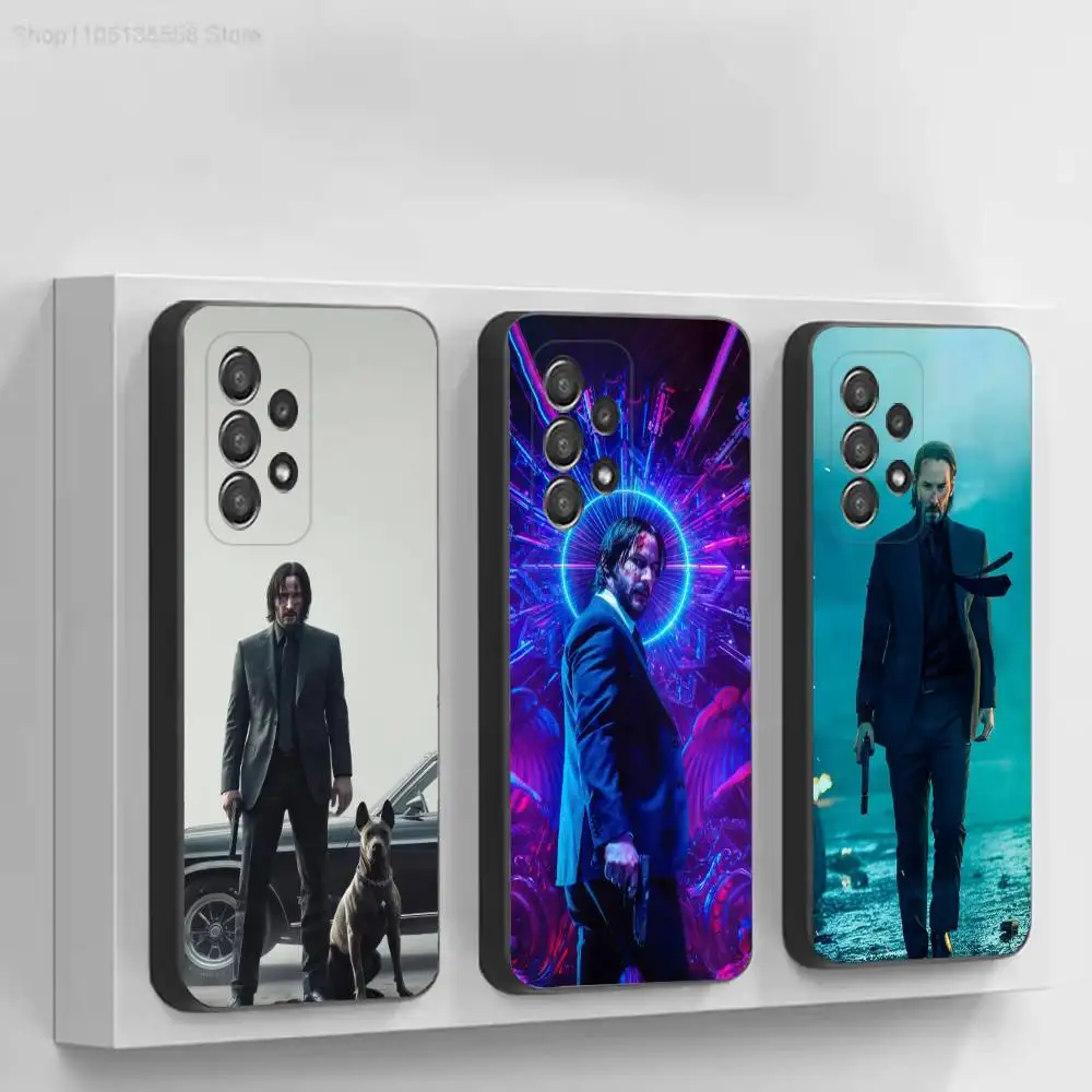 Movie J-John W-Wick Black Soft Protective Case For Samsung Galaxy S30, 25,24,23,22,21,20,10 Ultra Plus Lite FE