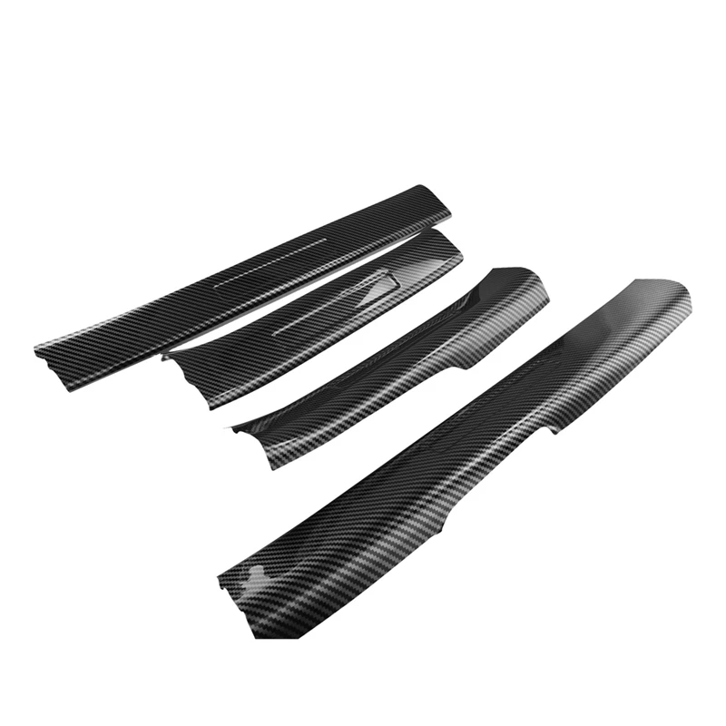 

4PCS Inside Door Sill Guards Door Sill Entry Guard Decor Carbon Fiber Color For BYD Dolphin