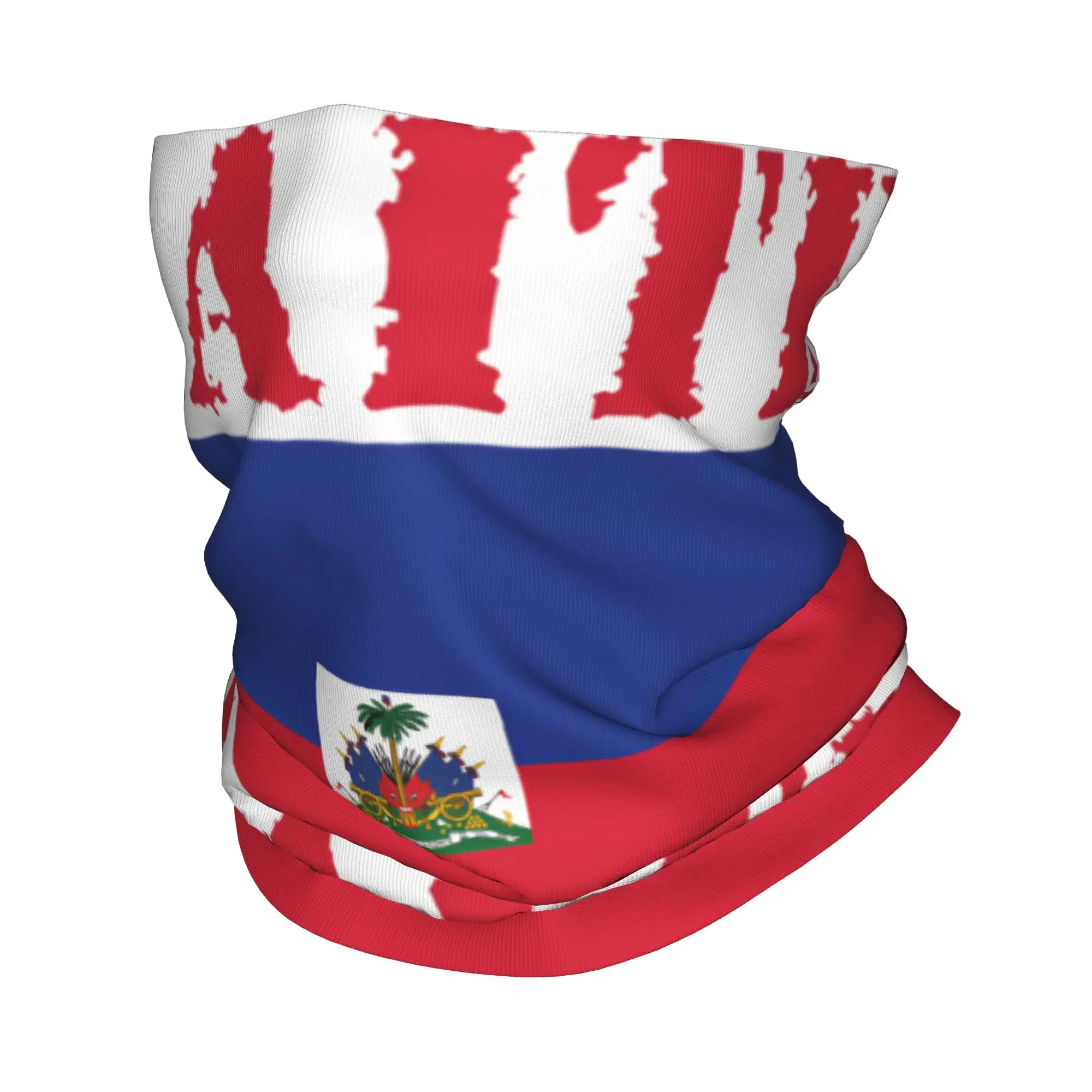 Haiti Flag Bandana Winter Neck Warmer Women Windproof Wrap Face Scarf for Ski  Gaiter Headband