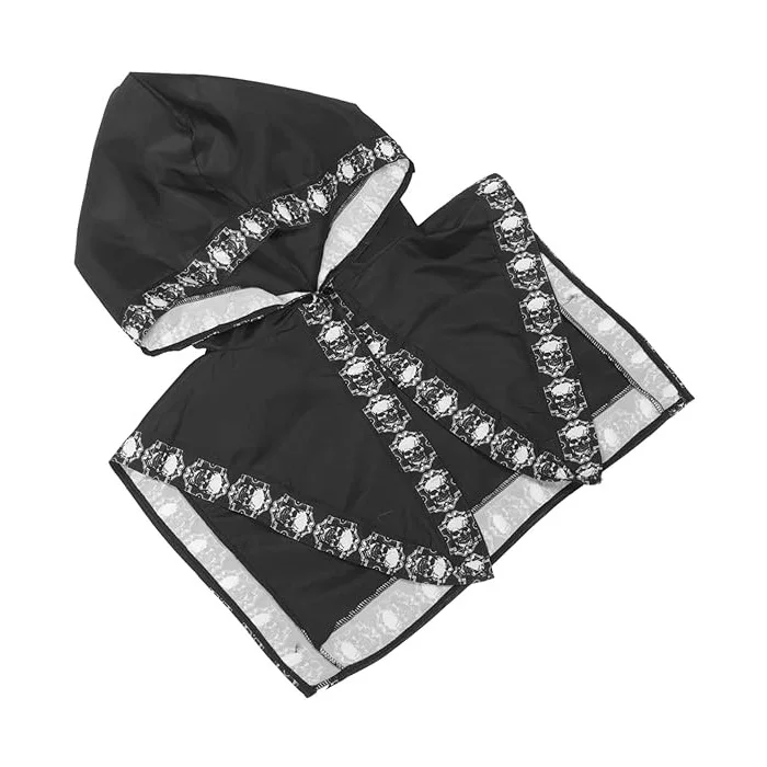 Bla ort esqueleto impressão diabo traje oulder envoltório loween awl feminino faion palco desempenho roupas