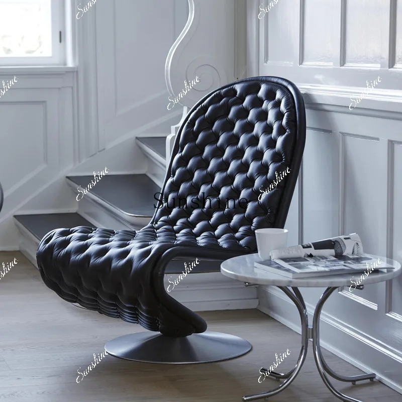 Furniture Serpentine metal S shape pull buckle leisure model room reception negotiation chairP