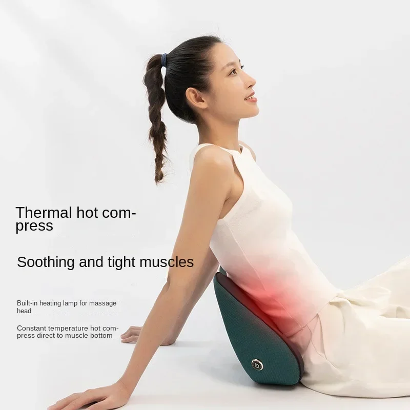 Fatigue Relief Waist Massager - Multifunctional Kneading Pillow, Hot Compress for Lumbar Support, Car Use Massage Device