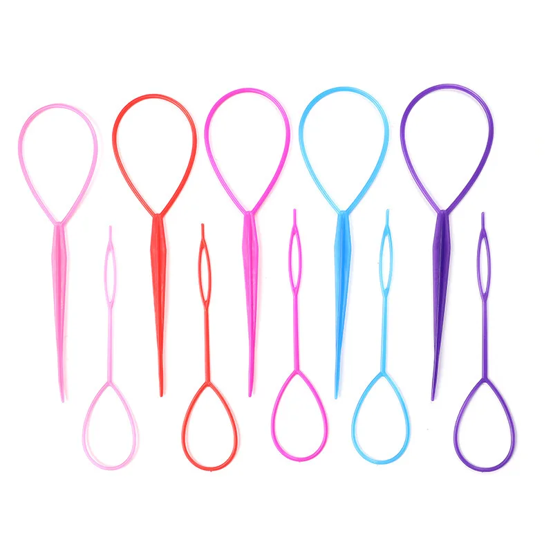 

1Set Small Black Tail Hair Braid Ponytail Maker Plastic Loop Maker Hair Styling Tools For Women Braid Maker Hair Accessory