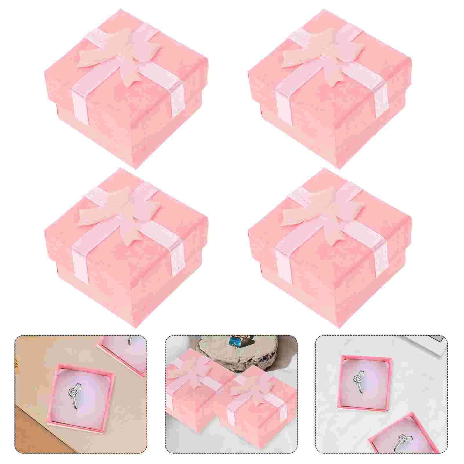 24 Pcs Ring Gift Storage Case Jewelry Bag Stylish Jewelery Boxes Necklace Organizer Lovers