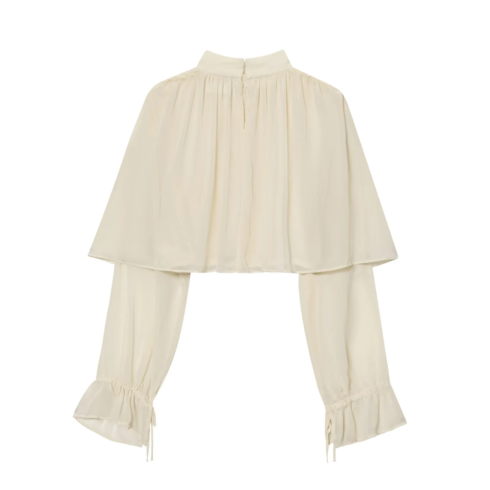 

European and American style women's clothing new 2025 fashionable and versatile solid color layered decorative top