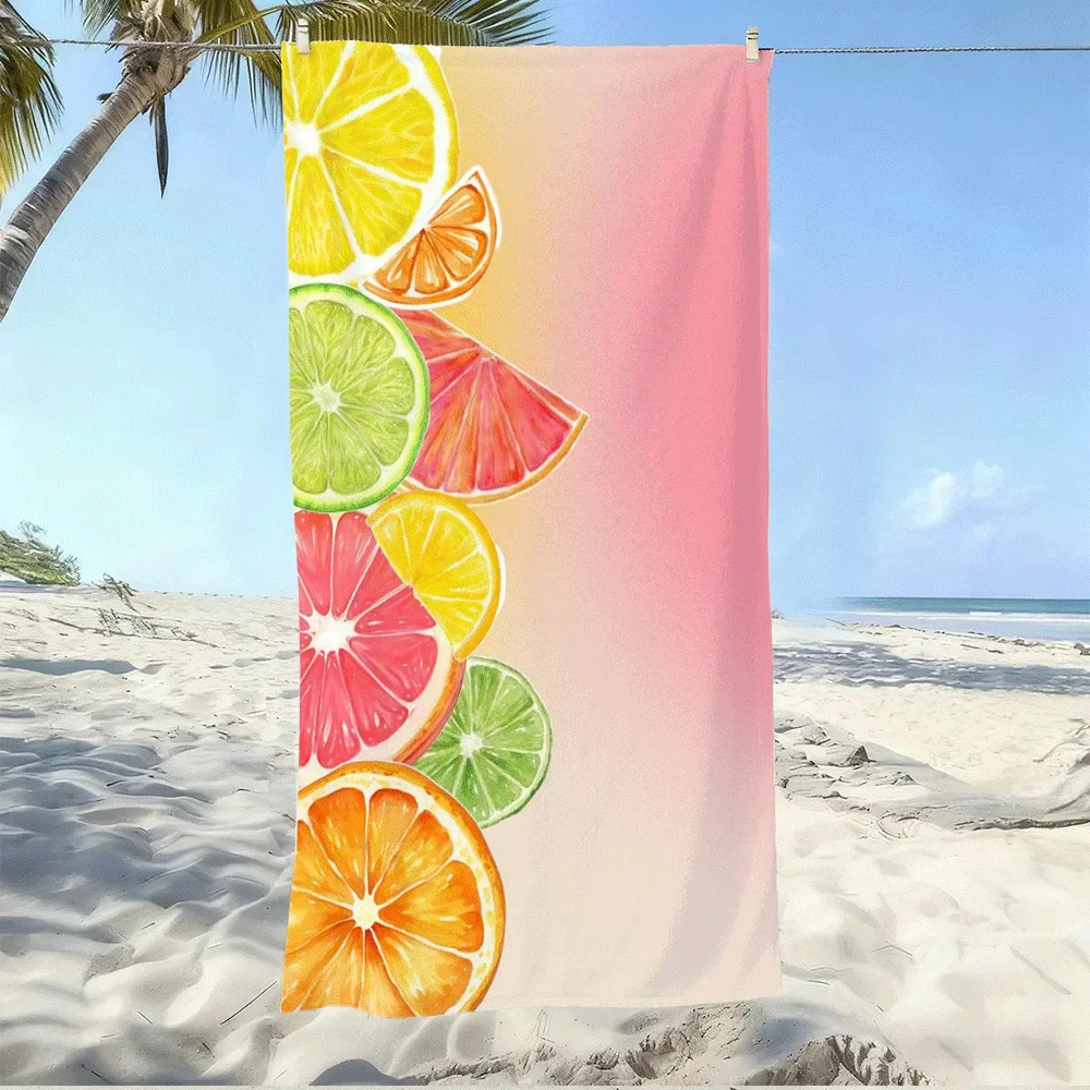 Vibrant Citrus Slices on Pastel Backdrop HD Digital