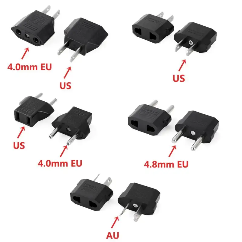 

1-50pcs EU Euro KR Plug Adapter US to EU Plug Adapter Travel KR EU Adapter Electric EU KR Plug Converter Power Sockets AC Outlet