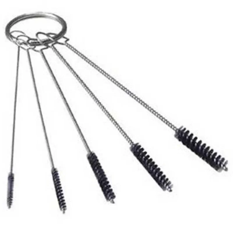 5pcs Tube Brush Set Round Pipe Tube Cylinder Bores Cleaning Wire Brush Set Durable And Reliable