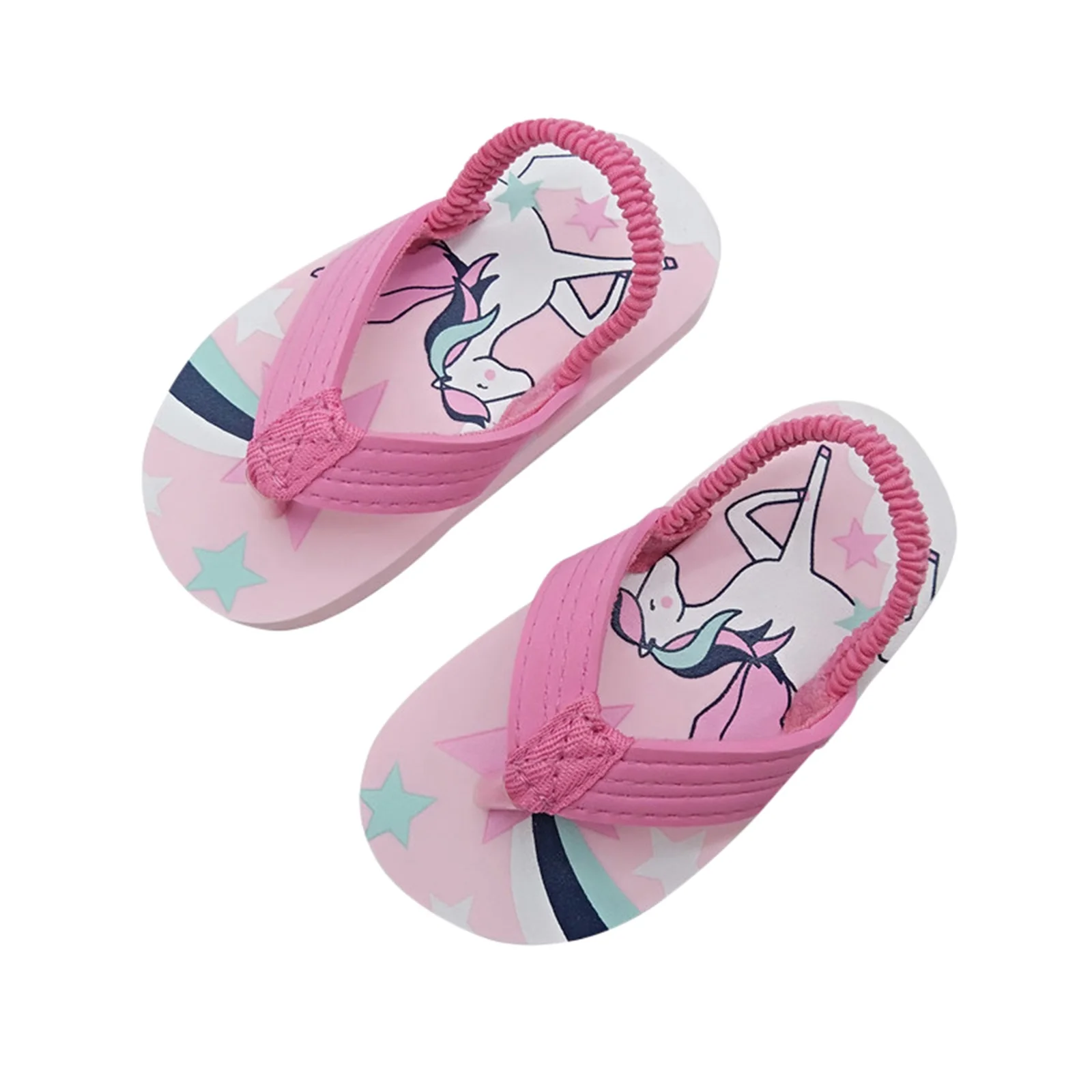 Toddler Flip Flops Shoes Little Kid Sandals with Back Strap Boys Girls Water Shoes for Beach and Pool