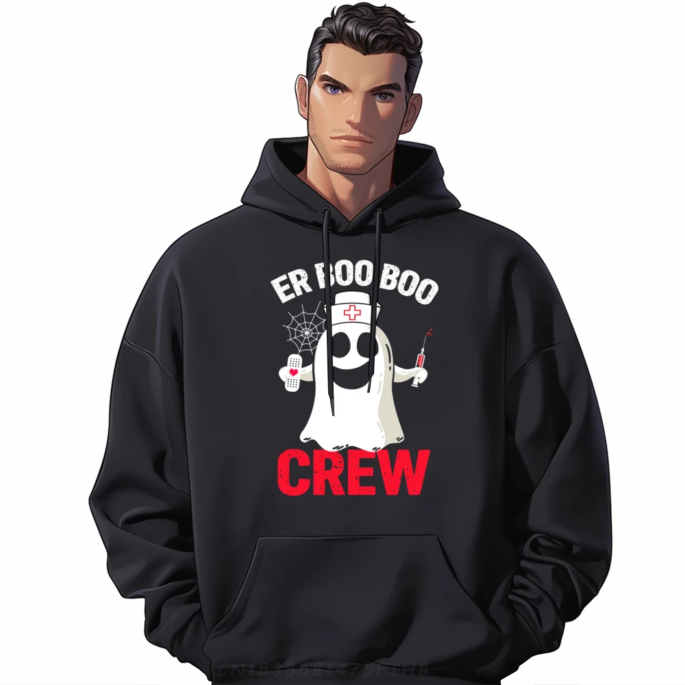 Halloween Er Costume Men Er Boo Boo Crew Nurse Ghost Designer Clothes Men Breathable Band Hoodies Oversized Print