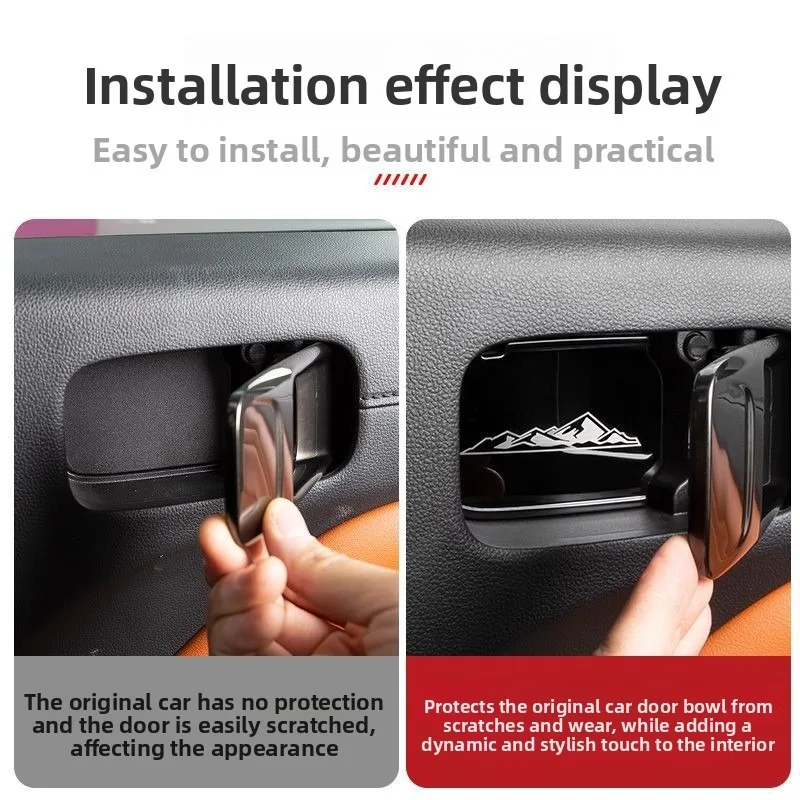 Applicable for GWM HAVAL H9 MKII 2024 2025 Inner Door Bowl Protection Cover Upgrade Interior Modification Accessories view 3