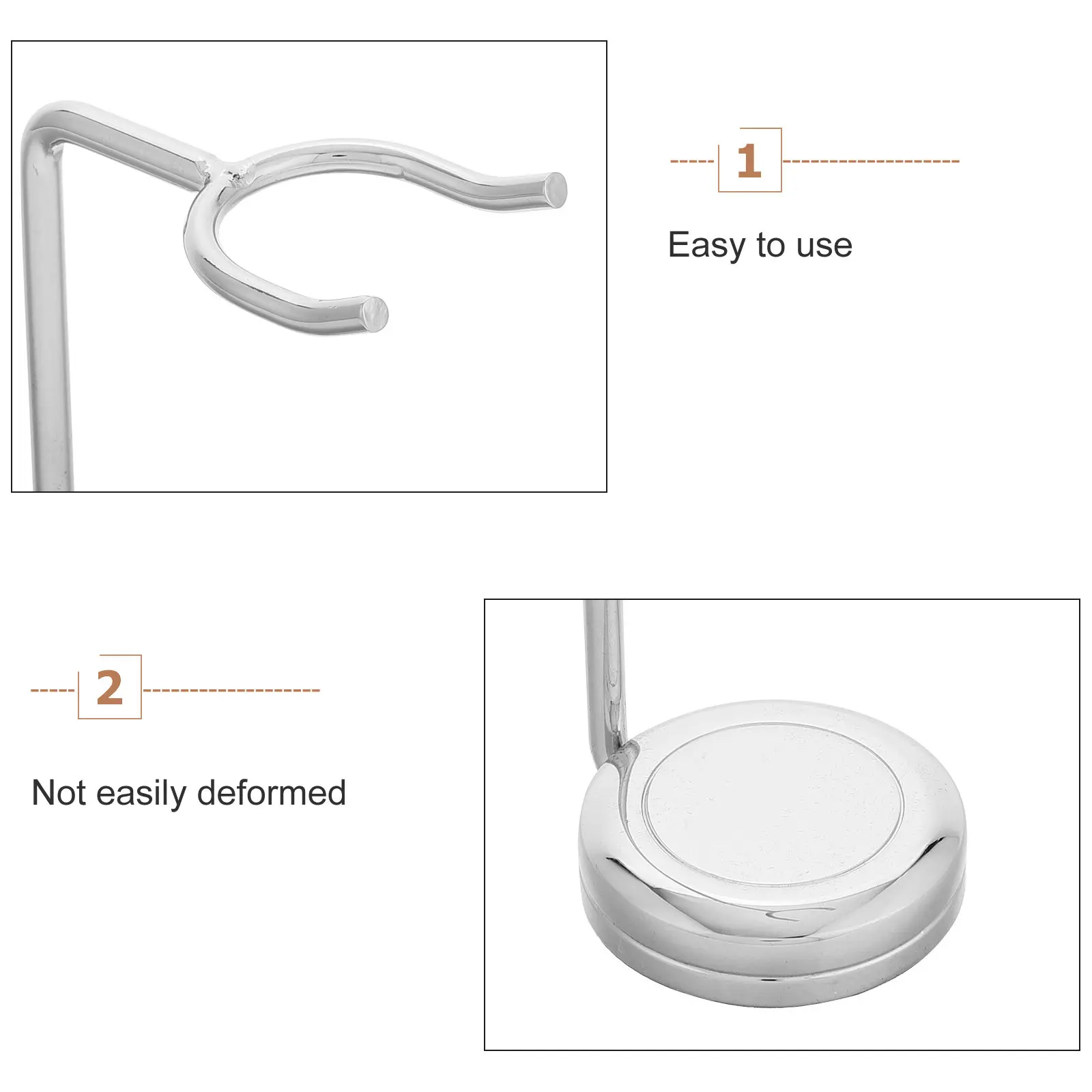 Heavy Duty Alloy Shaving Brush and Razor Stand for Men Sleek Design Soft Bristle Protection Countertop Organizer Dry Storage