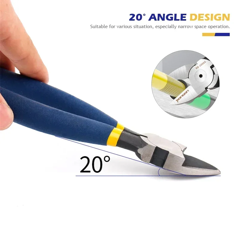 DIY Electricians Hand Tool - Diagonal Cutting Pliers Side Cutter Wire Stripping Cable Burrs Nipper for Repair 5/6/8 Inch Sizes