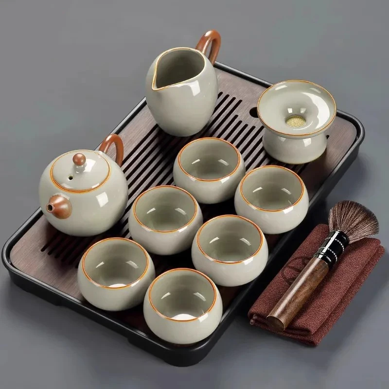 Teaware Camping Tea Set Gaiwan Matero Porcelain Chasen Jingdezhen Tea Set Bowl Mates Jogo De Cha Porcelana Matcha Accessories - view 3