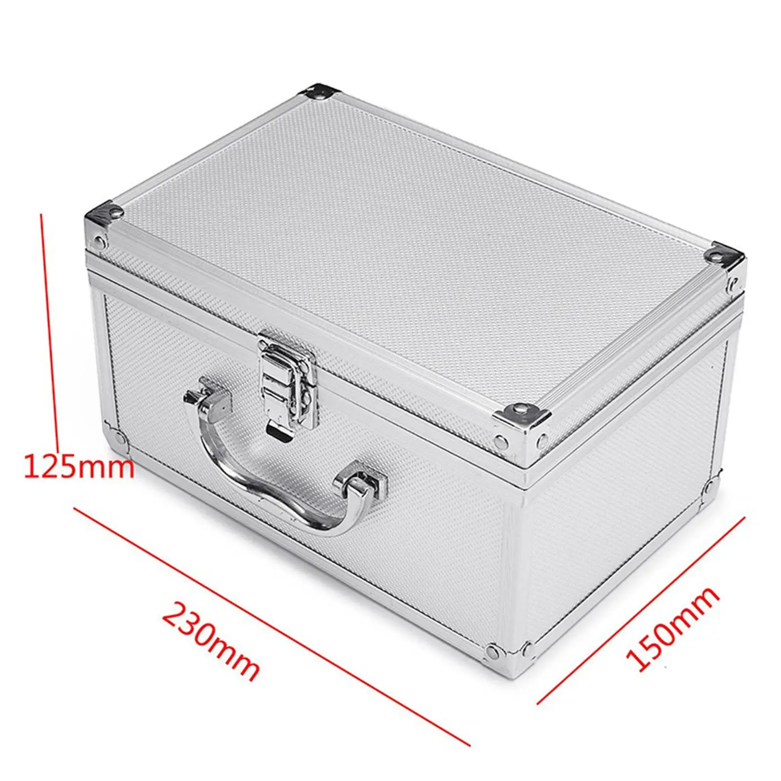 Tool Box Aluminum Alloy Instrument Case Durable Strong Portable Organizer Large Space for Warehouse Garage Household Car