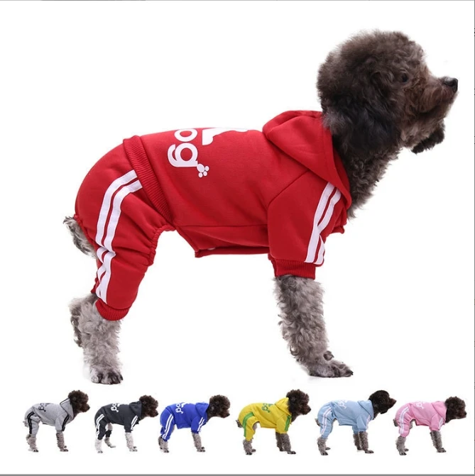 

A variety of dog clothes four-foot hoodie button pet clothes pet supplies cat clothes new autumn and winter