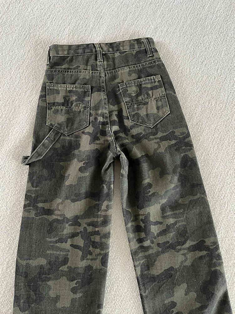 الأمريكية Sle التمويه الجينز الرجال ربيع الخريف سليم صالح شارع العليا نسخة ضيقة مستقيم الساق ملابس العمل سراويل تقليدية