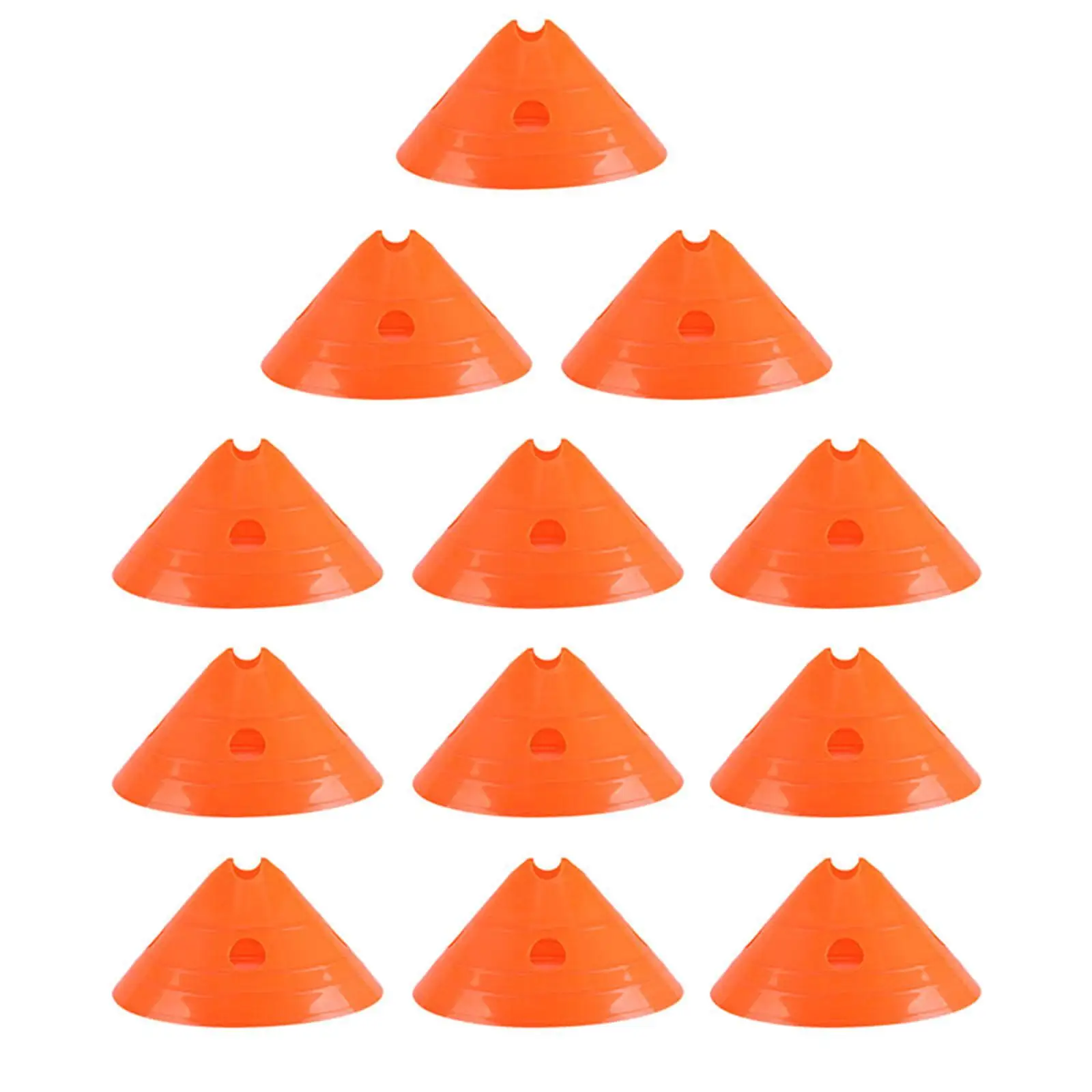 

12x Football Training Cones Soccer Disc Cones School Sports Cones Agility Training for Running Dribbling Skating Rugby Skill