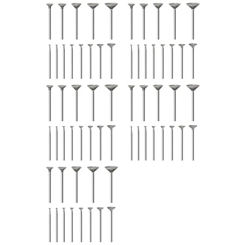 Stone Carving Set Diamond Burr Bits Compatible With For Dremel, 65PCS Polishing Kits Rotary Tools Accessories-[LUCK 9]