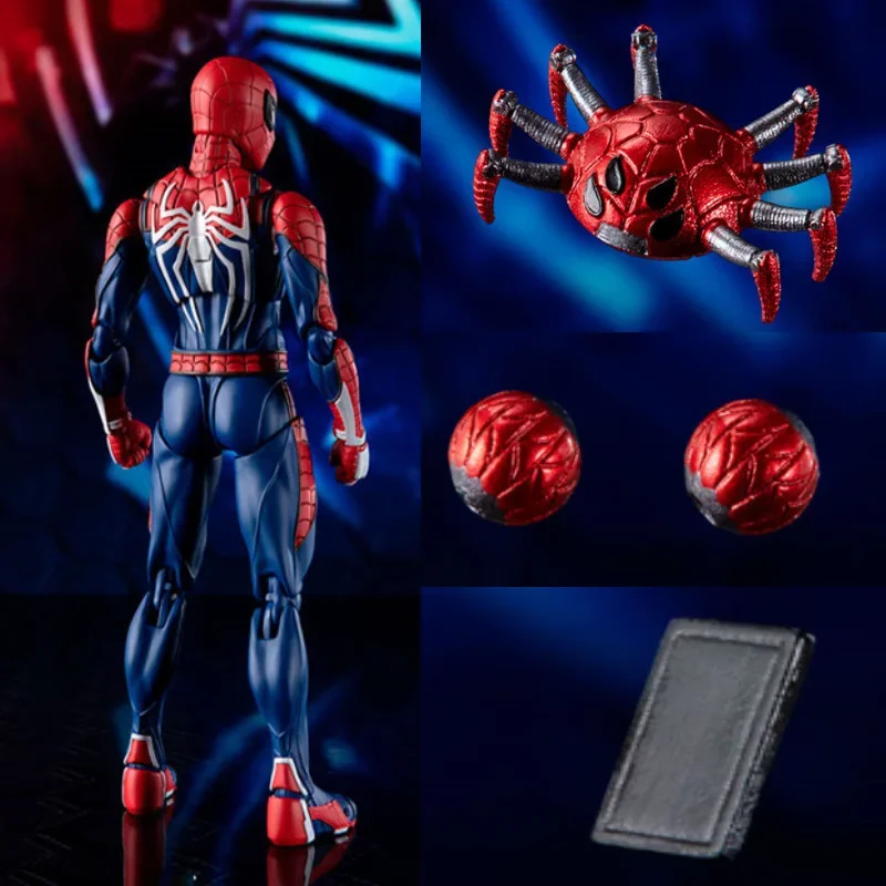 Giocattoli caldi Marvel Avengers Spider Man Abito di aggiornamento PS4 Game Edition SpiderMan Action Figure Modello mobile da collezione Regali SHF