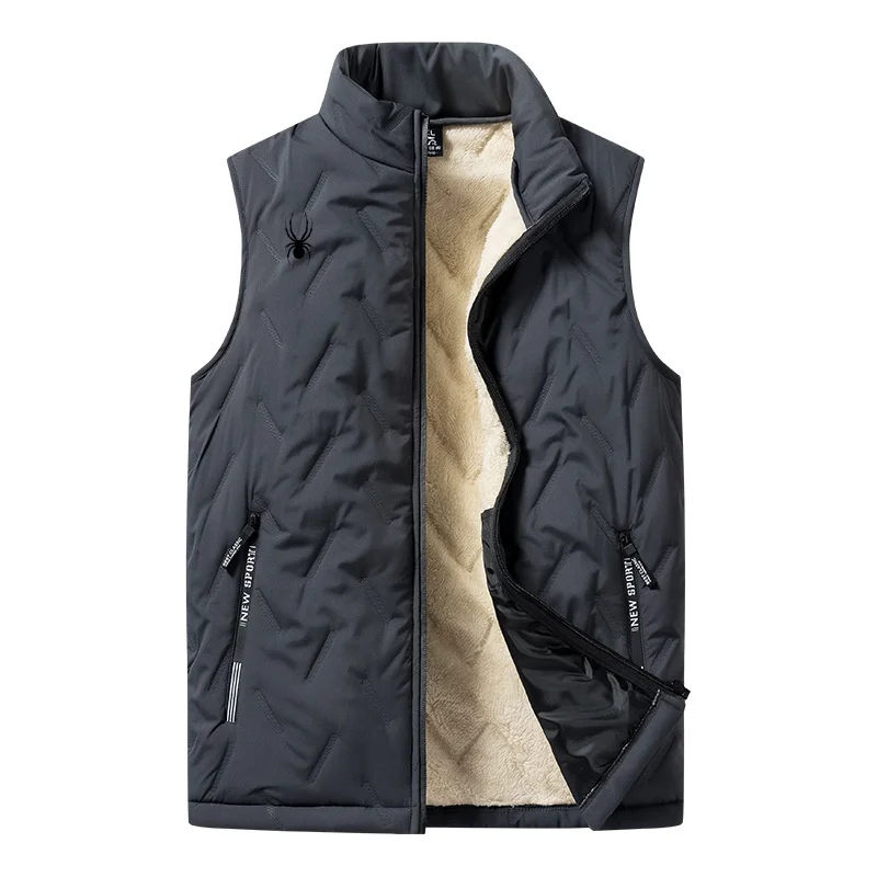 Men Vest Windproof Vest Men Jacket Sleeveless Vest Winter Jacket Casual Coat Men down Cotton Warm Thicken Waistcoat thick gilet